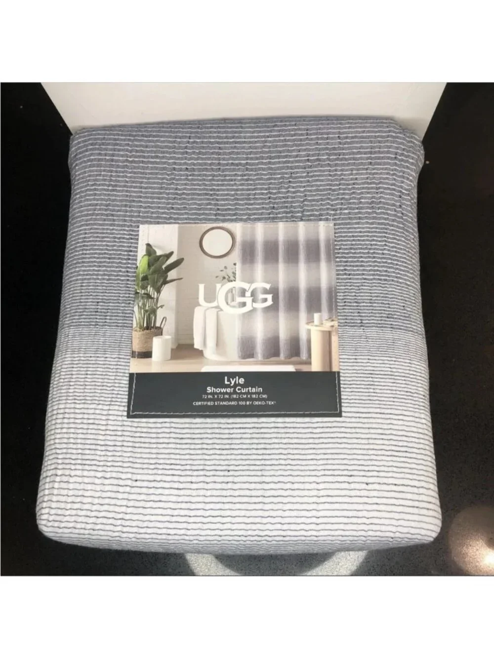 UGG Lyle Navy Stripe Shower Curtain